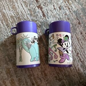 Vintage Aladdin Disney Mickey and Minnie Mouse thermoses